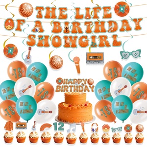 Decorazioni per Feste di Compleanno 'The <span class=keywords><strong>Life</strong></span> of a Birthday Showgirl', Accessori per Feste, Ghirlande Appese, Striscioni, Topper per Torte e Cupcake, Palloncini - Product Image 1