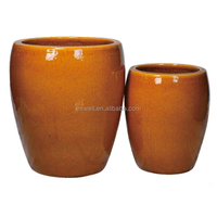 Pots de fleurs en céramique multicolores pour l'extérieur avec trous de drainage pour la plantation en jardinage