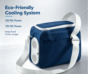 กระเป๋าเก็บความเย็นแบบพับได้ 12V DC 23 ลิตร ใช้พลังงานจากแบตเตอรี่ USB กระเป๋าเก็บความเย็นแบบเคลื่อนย้ายได้สำหรับอาหารสด - Product Image 2