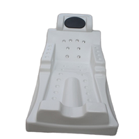 Lit de massage hydrothérapeutique en acrylique blanc avec 7 jets, contour ergonomique, jets chromés et appui-tête rembourré