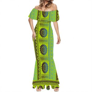Abito da sirena samoano, abbigliamento tribale polinesiano, tessuto Tapa Masi marrone e bianco con stampa floreale, abiti da cocktail personalizzati, eleganti e formali - Product Image 6