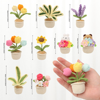 Nouveautés : Élégant petit pot de fleurs en crochet magnétique pour la Fête des Mères, Pâques, Noël, décoration de réfrigérateur et tableau blanc