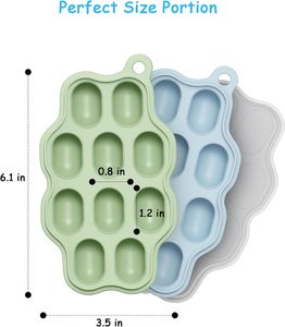 Bac à glaçons en silicone sans BPA à 10 cavités pour la congélation des aliments et la fabrication de bâtonnets glacés - Product Image 6