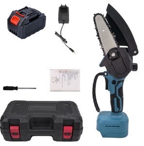 Moteur sans balais de qualité industrielle professionnelle 21V alimenté par batterie Portable 6 pouces scie à chaîne électrique sans fil pour scie à brique - Product Image 4