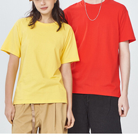 Harga Terjangkau Kaos Katun 180g Warna Solid O-neck Unisex Lengan Pendek Trendi Merk Ternama Kaos Budaya Kelas Unisex