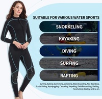 Vêtements de surf pour femmes peau de plongée 4/ 3 mm nylon néoprène combinaison humide avant zip pour les sports nautiques