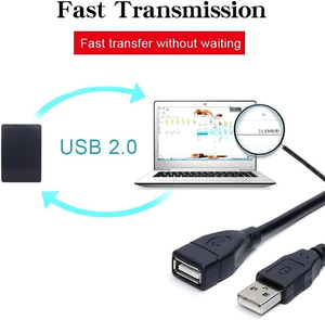 1m 1.5m USB 2.0 một Nam để nữ cáp mở rộng 4 lõi USB2.0 Extender dữ liệu sạc cáp cho Máy Tính Xách Tay PC etsfmoa LED ánh sáng - Product Image 3