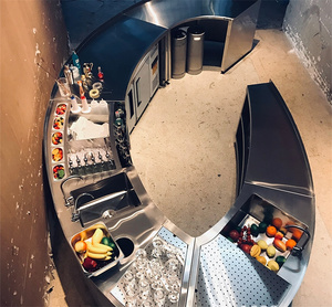 Station de bar à cocktails personnalisée de 1.8m et 2 mètres avec désodorisant en <span class=keywords><strong>verre</strong></span> pour les EAU - Product Image 4