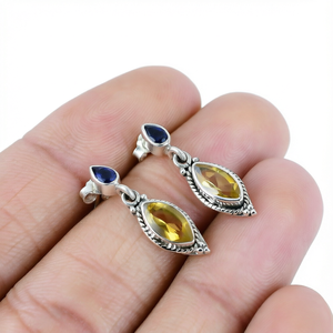 <b>Gold</b> Plated Butterfly Drop <b>Earrings</b> With <b>Peridot</b> Gemstone For Women Cute Fashion Dangle Jewelry Party Style - Product Image 1