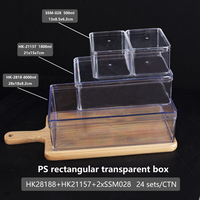 Large Transparent Plastic Box with Detachable Cover for Tiramisu Cake Dessert Cookie Packaging and Large Tiramisu Container