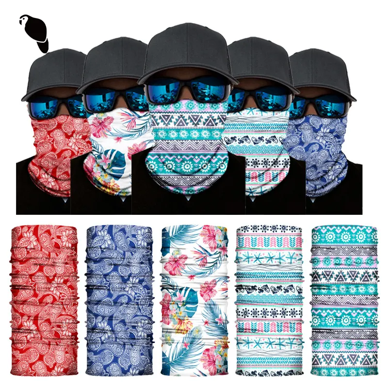 LEO grosir syal headwrap olahraga masker wajah pelindung matahari leher gaiters tabung ajaib bandana tanpa kelim buffs