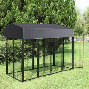 บ้านสุนัขลวดตาข่ายเชื่อมพร้อมที่บังแดด - Product Image 1