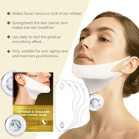 Masque liftant pour le menton en collagène or 24 carats, rétinol, vitamine E, pour les rides du visage et du cou