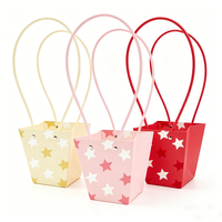 Sac cadeau pour la livraison de fleurs IINUNIONStar avec poignées, porte-bouquet en papier pour fleuriste, sacs d'emballage décoratifs