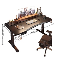 Bureau debout électrique à hauteur réglable à trois sections à double moteur pour un bureau intelligent ergonomique Table d'ordinateur