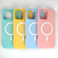 Étui de protection magnétique 2-en-1 de haute qualité, couleur bonbon, effet gelée, toucher mat, pour iPhone 18 17 16 15 Pro Max 14 13 12 11