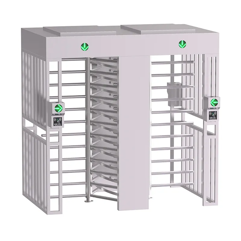 Door Access Control Equipment Security Double Channel RFID Full Height Turnstile Gate Rfid QR Barrier Gate