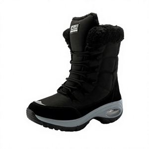Botas de nieve impermeables con amortiguación de aire, forro de malla engrosado y parte superior de lona para senderismo y excursionismo - Product Image 2
