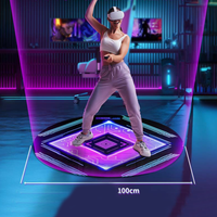 Tapis VR pliable coloré de 39,27 pouces pour PSVR2/Meta Quest 3, antidérapant, confortable, rond, grand tapis de sol
