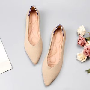 Venta Directa <span class=keywords><strong>de</strong></span> Fábrica <span class=keywords><strong>de</strong></span> Zapatos Planos para Mujer con Empeines Modernos y Lazos Estampados, Zapatos Planos Ligeros <span class=keywords><strong>de</strong></span> Malla - Product Image 1