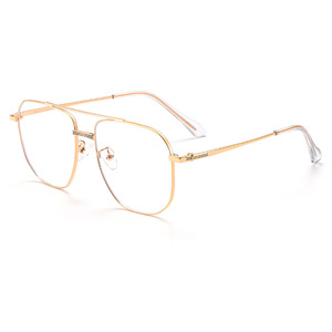 Lunettes de vue rectangulaires Danyang 9712, monture intégrale unisexe, anti-UV, monture en alliage doré noir, verres en plastique - Product Image 5