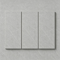 Carreaux de sol en céramique blancs, imperméables, légers, imitation brique, texture moderne, design contemporain, 1200x2400mm pour salons