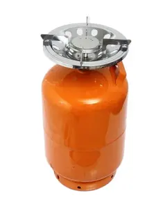 5kg Portable Cooking LPG Gas Cylinder with 215mm camping burner Propane Gas Cylinder