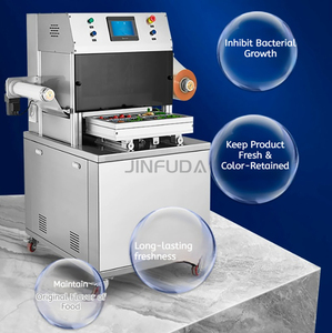 Machine d'emballage sous vide à remplissage d'azote entièrement automatique pour la fermeture de boîtes de produits de la mer surgelés et de <span class=keywords><strong>charcuterie</strong></span> - Product Image 5