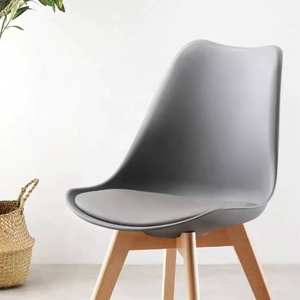Factory <b>Sale</b> Modern Style Home Furniture <b>Chairs</b> PP Plastic Dining <b>Chair</b> With Wooden Legs - Product Image 4