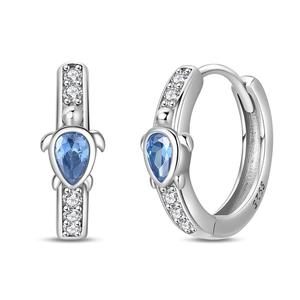 Boucles d'oreilles clous en argent 925 plaqué or avec zircon <span class=keywords><strong>rouge</strong></span> mélangé, motif oiseau ailé - Abeille Colibri - Boucles d'oreilles personnalisées pour fiançailles à thème animal - Product Image 4