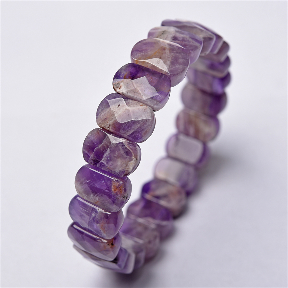Amethyst Oval Faceted Bracelet (8*14mm)