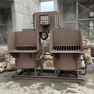 Mezcladora de concreto de doble cilindro, tambor mezclador de cemento de 9.2 kW, equipada con funciones de filtración automática y descarga de tres vías - Product Image 6