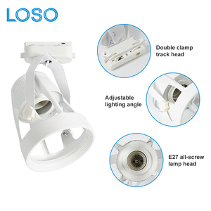 LOSO Éclairage commercial moderne Blanc Noir Home Office Store 35W 40W Aluminium LED Track Light - Product Image 4