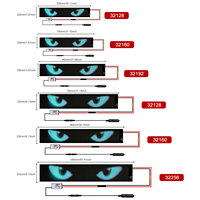 Affichage LED Flexible Programmable couleur 5V Devil Eyes Light LED Signs Panneau d'écran avec APP Control pour fenêtre de voiture