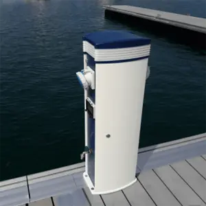 Marina Dock Accessories Electrical Pedestal Jetty Power And Water Pedestal