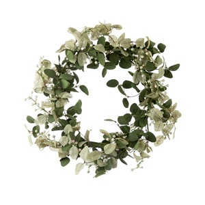 Corona de Eucalipto Artificial CallaFloral, Blanca y Verde, de PVC, para Decoración de Bodas, Varios Tamaños, Decoración del Hogar - Product Image 5