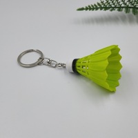 Promotionnel coloré Miniature PVC Badminton porte-clés balle de sport porte-clés décoratifs sport pendentif cadeau porte-clés Souvenirs