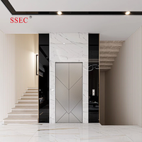 Ascenseur passager populaire de 800 kg pour 10 personnes, profilé en aluminium, avec revêtement PVC, idéal pour les hôtels/appartements et les projets de bâtiments de moyenne hauteur