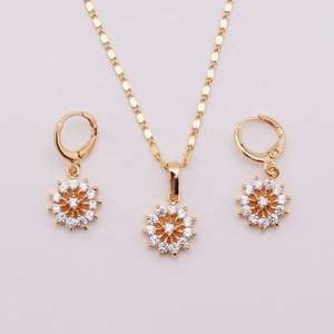 Signature Collection Top Selling 18K Gold Plated Jewelry Set Signature 2026 Design Necklace & Earrings NonTarnish Copper Alloy - Product Image 6