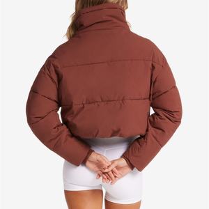 Blouson d'hiver chaud pour femme personnalisé, blouson matelassé zippé, doudoune pour femme - Product Image 2