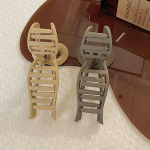 Vintage Matte Grote Plastic Haarklauwen Voor Vrouwen Lint Strik Klauw Haarclip Nieuwe Grote Fancy Haarklauw Clips Accessoires - Product Image 2