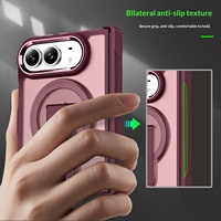 Coque de téléphone pliable magnétique à chargement sans fil populaire pour iPhone Duo, étui arrière fin givré, vente en gros