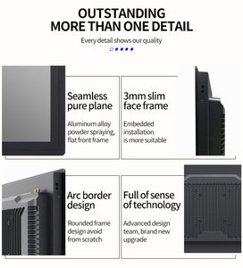 15.6 18.5 21.5 ''15.6 inç gerçek düz gömülü duvara monte dokunmatik ekran paneli Pc endüstriyel bilgisayar paralel <span class=keywords><strong>Port</strong></span> - Product Image 3