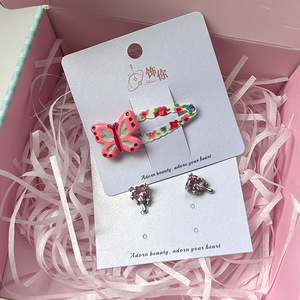 Bán buôn kẹp tóc hiển thị thẻ giấy tóc tie clip đồ trang sức bao bì Vòng cổ bông tai lỗ tóc Rope Headband trở lại Thẻ Nhãn - Product Image 2