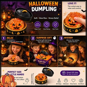 Série de jouets à presser Citrouille d'Halloween <span class=keywords><strong>les</strong></span> plus vendus, Boîte mystère, Balle anti-stress à remontée lente - Product Image 2