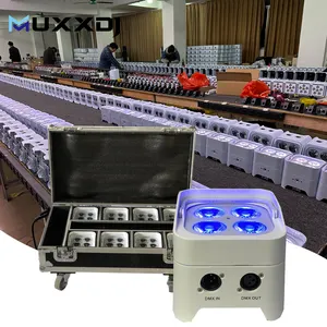 4*18w RGBWA + UV 6in1 mini S4 Batterie Uplight Wireless LED Par Light Remote Control Wedding lights For Dj Club Party