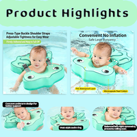 WaterDream Bouée de natation sous-aisselle pour bébé, non gonflable, en EPE, écologique, durable, imperméable, légère, forme de dessin animé