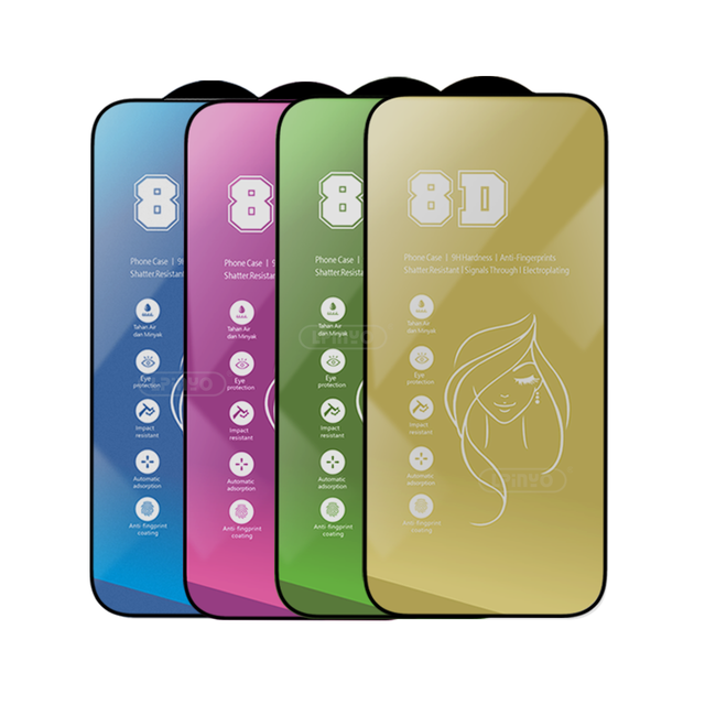 8D Mirror Tempered Glass Screen Protector for  iPhone 15 Promax XR for TECNO for Infinix for Samsung