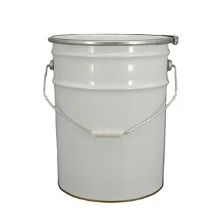 Grosir kunci cincin ember 20 liter barel drum kontainer disesuaikan cat bulat logam timah ember dengan tutup logam