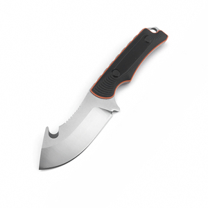 Cuchillo de Camping EDC de Hoja Fija BM 15018, Acero Inoxidable, Punta Caída, Borde Dentado, Mango Negro y Naranja, Herramienta de Supervivencia al Aire Libre OEM - Product Image 1